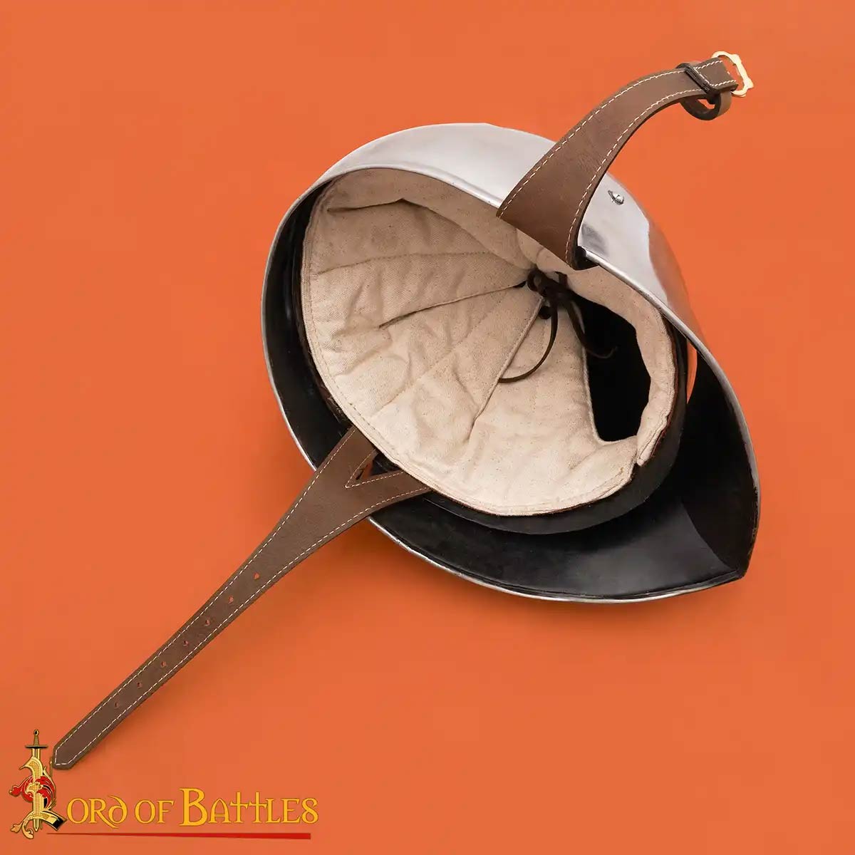Casque de sallet bourguignon du XVe siècle avec doublure
